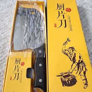 Black Handle Cleaver Knife